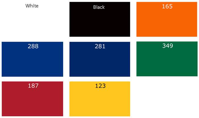 Standard Plastic Frame Hot Stamp Colors Standard Plastic Frame Hot Stamp Colors
