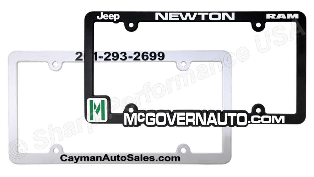 ABS Plastic license plate frames for dealerships